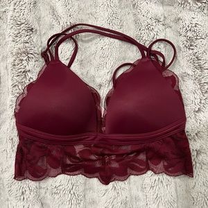 Pink Victoria Secret Push-Up Bralette - Maroon